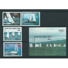 Comores - Aereo Yvert 197/200+H.38 ** Mnh  Deportes barcos
