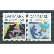 Tema Europa 1991 Dinamarca Yvert 1004/5 ** Mnh