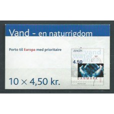 Tema Europa 2001 Dinamarca Yvert 1280a Carnet ** Mnh