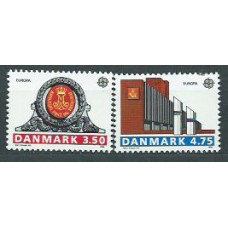 Tema Europa 1990 Dinamarca Yvert 978/9 ** Mnh
