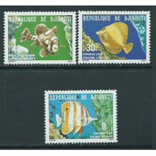 Djibouti - Correo Yvert 488/90 ** Mnh  Fauna peces