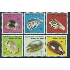 Djibouti - Correo Yvert 557/62 ** Mnh  Fauna conchas