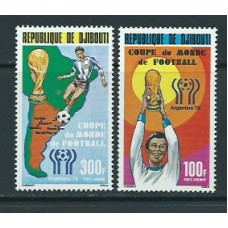 Djibouti - Aereo Yvert 121/2 ** Mnh Deportes fútbol