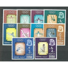 Arabia Sud Este (Dubai) - Correo Yvert 43/52 ** Mnh Olimpiadas de Tokio