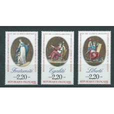 Francia - Correo 1989 Yvert 2573/5 ** Mnh Bicentenario de la revolución