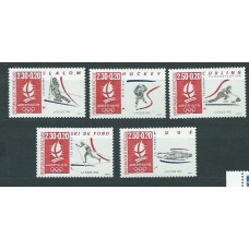 Francia - Correo 1991 Yvert 2676/80 ** Mnh  Olimpiadas de Albertville