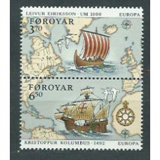 Tema Europa 1992 Feroe Yvert 225/6 ** Mnh