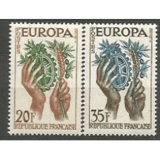Tema Europa 1957 Francia Yvert 1122/3 ** Mnh