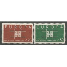 Tema Europa 1963 Francia Yvert 1396/7 ** Mnh