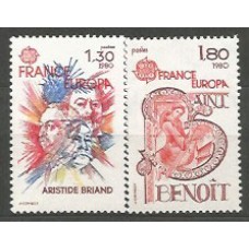 Tema Europa 1980 Francia Yvert 2085/6 ** Mnh