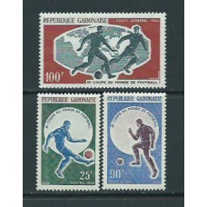 Gabon - Correo Yvert 194/5+A 47 ** Mnh   Deportes fútbol