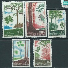 Gabon - Correo Yvert 220/2+A 63/4 ** Mnh  Flora