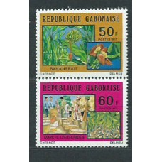 Gabon - Correo Yvert 370/1 ** Mnh  Flora