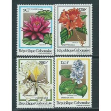 Gabon - Correo Yvert 554/7 ** Mnh  Flores