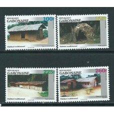 Gabon - Correo Yvert 885/8 ** Mnh  Casa tradicionales