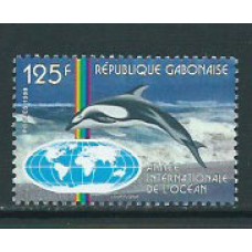 Gabon - Correo Yvert 967 ** Mnh  Fauna marina