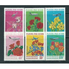 Gabon - Aereo Yvert 112/7 ** Mnh  Flores