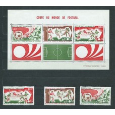 Gabon - Aereo Yvert 152/4+Hb 23 ** Mnh  Deportes fútbol