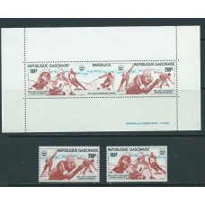 Gabon - Aereo Yvert 176/7+Hb 25 ** Mnh  Olimpiadas de Insbruck