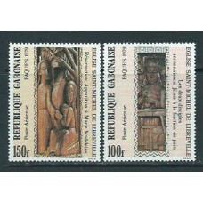 Gabon - Aereo Yvert 219/20 ** Mnh  Esculturas religiosas