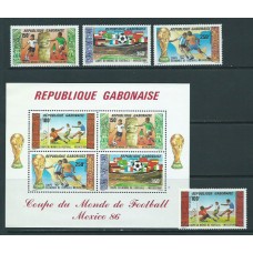 Gabon - Aereo Yvert 275/8+Hb 50 ** Mnh  Deportes fútbol