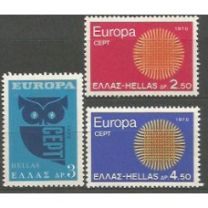 Tema Europa 1970 Grecia Yvert 1020/2 ** Mnh