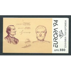 Tema Europa 1994 Grecia Yvert 1839 Carnet ** Mnh