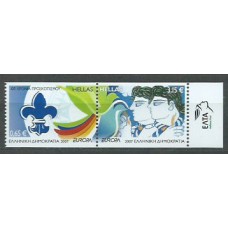 Tema Europa 2007 Grecia Yvert 2390/1 ** Mnh