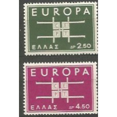 Tema Europa 1963 Grecia Yvert 799/800 ** Mnh