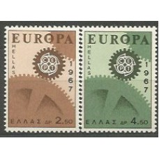 Tema Europa 1967 Grecia Yvert 926/7 ** Mnh