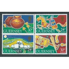 Tema Europa 1994 Guernsey Yvert 643/6 ** Mnh