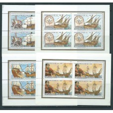 Guinea Republique - Correo Yvert 791/2+A.195/6 ** Mnh Hojitas en bloque de cuatro
