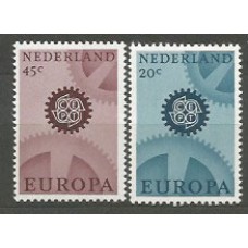 Tema Europa 1967 Holanda Yvert 850/1+850/1a ** Mnh