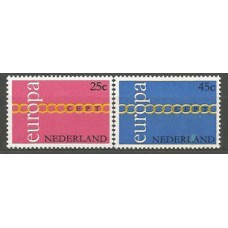 Tema Europa 1971 Holanda Yvert 932/3 ** Mnh
