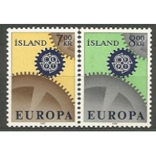 Tema Europa 1967 Islandia Yvert 364/5 ** Mnh