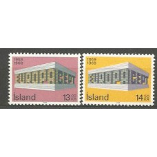 Tema Europa 1969 Islandia Yvert 383/4 ** Mnh