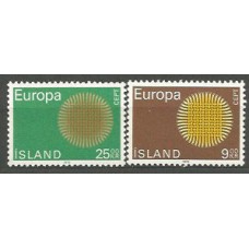 Tema Europa 1970 Islandia Yvert 395/6 ** Mnh