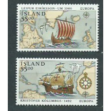 Tema Europa 1992 Islandia Yvert 715/6 ** Mnh