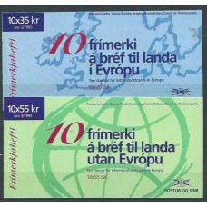 Tema Europa 1995 Islandia Yvert 777/8 Carnet ** Mnh