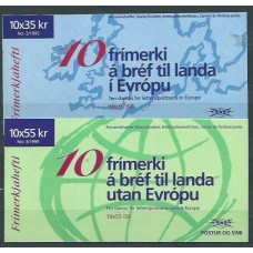 Tema Europa 1995 Islandia Yvert 777/8 Carnet ** Mnh