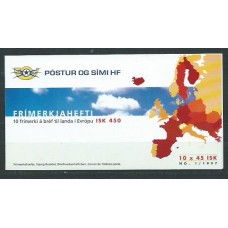 Tema Europa 1997 Islandia Yvert 825/6 Carnet ** Mnh