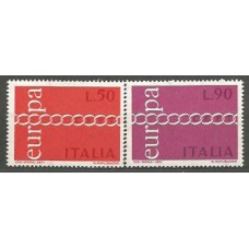 Tema Europa 1971 Italia Yvert 1072/3 ** Mnh