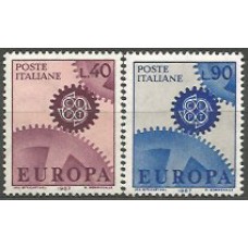 Tema Europa 1967 Italia Yvert 968/9 ** Mnh