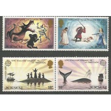 Tema Europa 1981 Jersey Yvert 247/50 ** Mnh