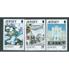 Tema Europa 1993 Jersey Yvert 606/8 ** Mnh