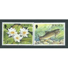 Tema Europa 2001 Jersey Yvert 984/5 ** Mnh