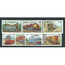 Kampuchea - Correo Yvert 463/9 ** Mnh  Trenes