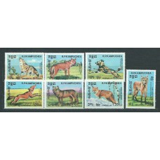 Kampuchea - Correo Yvert 470/6 ** Mnh  Fauna perros