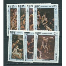 Kampuchea - Correo Yvert 512/8 ** Mnh  Pinturas Correge