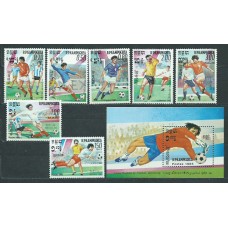 Kampuchea - Correo Yvert 522/8+H.49 ** Mnh  Deportes Fútbol